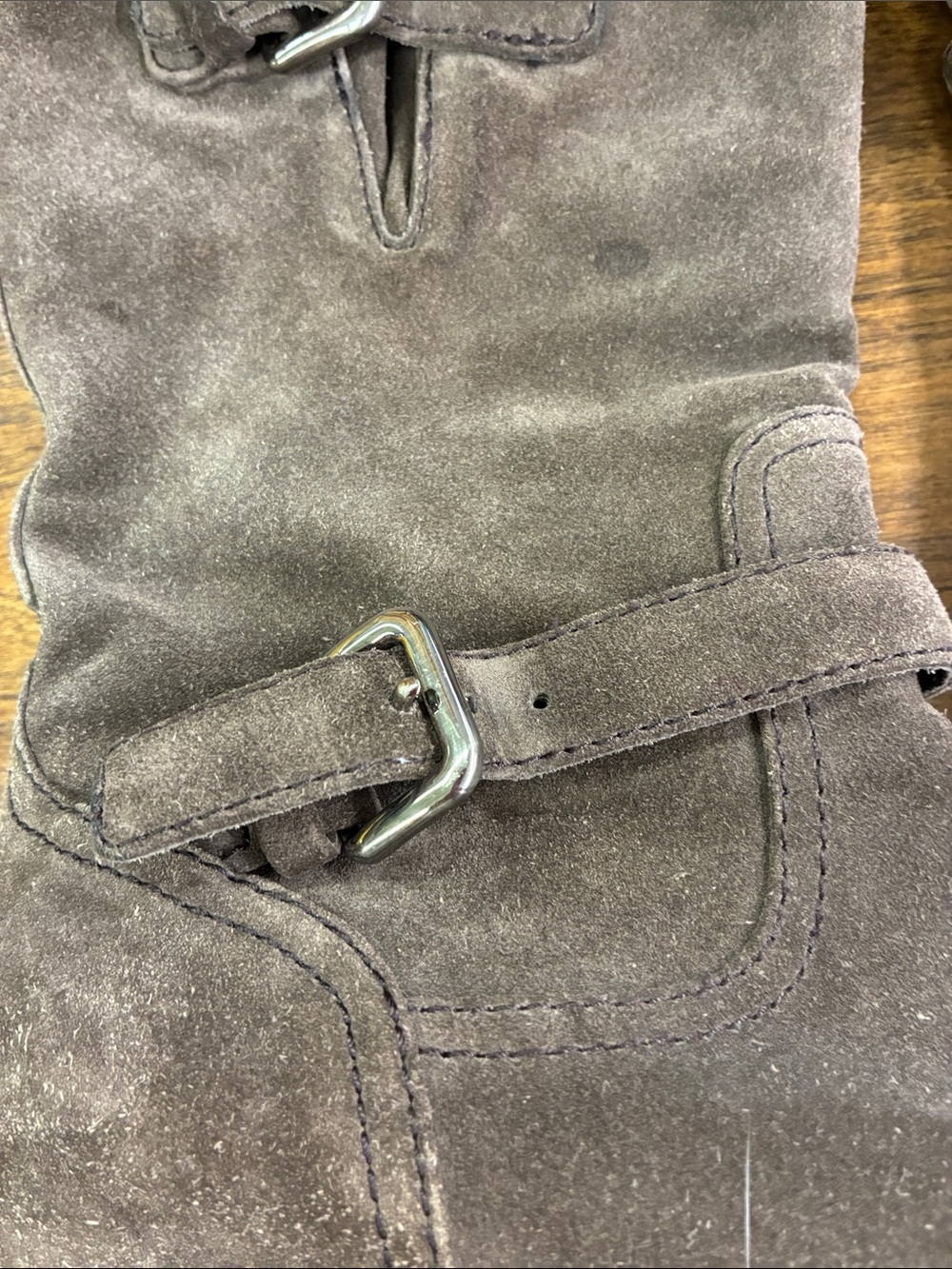Prada Suede Moto Boots - Picture 2 of 7